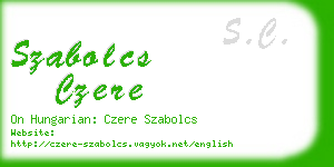 szabolcs czere business card